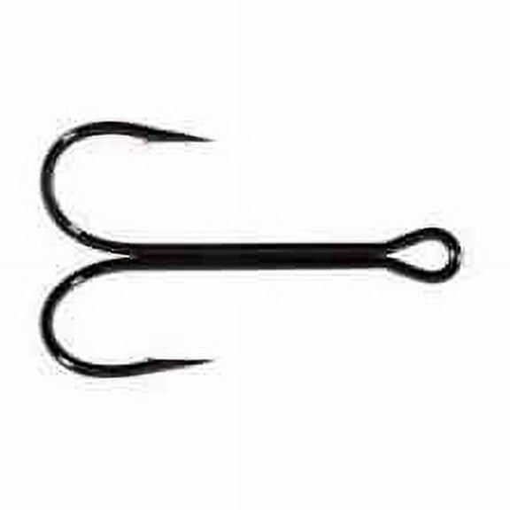 Owner Hook Double Frog Size 4/0 5ct Black Chrome Finish
