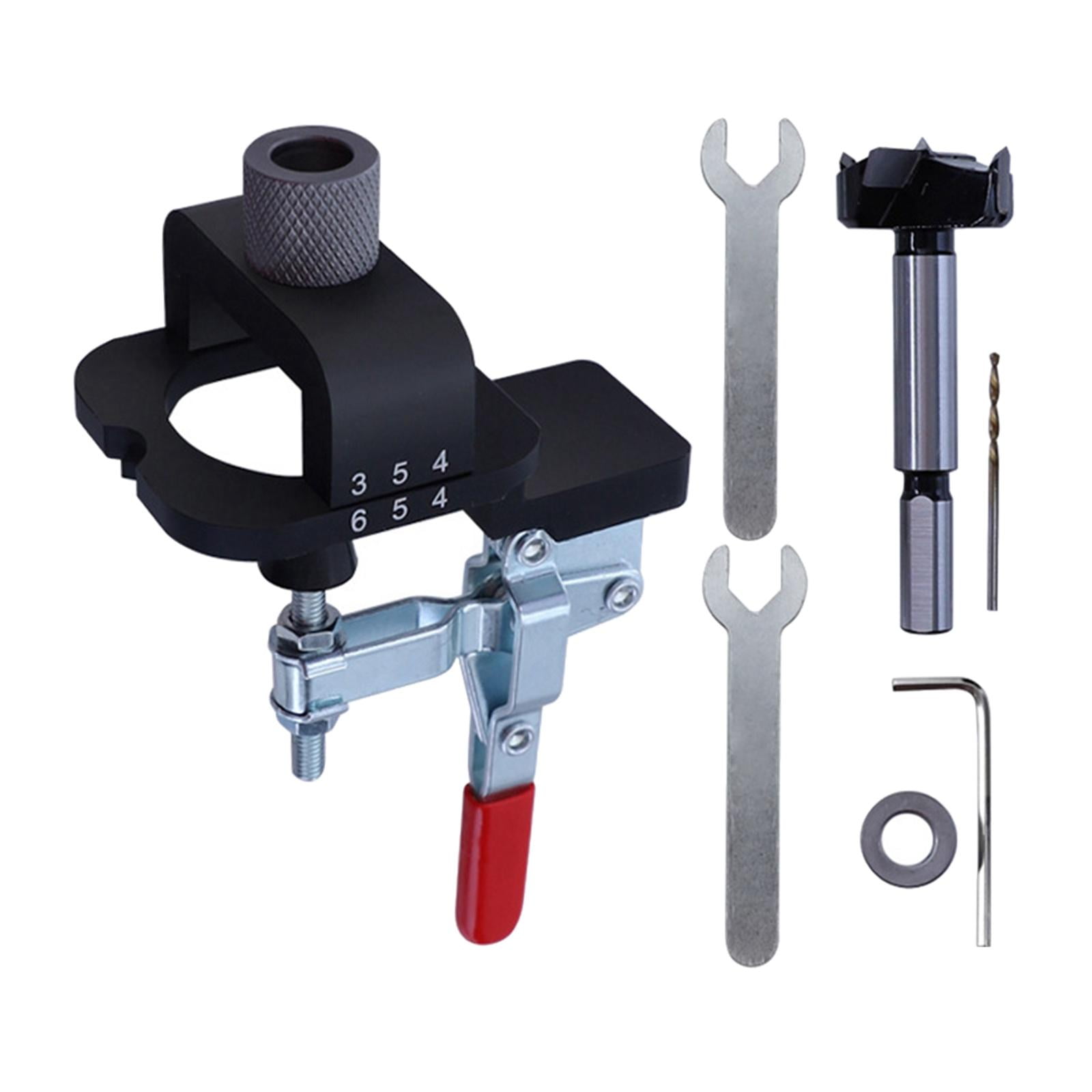 Nishiyuenyi 35mm Woodworking Hole Jig Kit Aluminum Alloy Hinge Boring Jig for Carpenter Tool