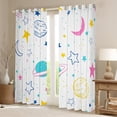 thumbnail image 2 of Galaxy 30%-50% Blackout Curtains Outer Space Curtains Solar System Window Curtains Universe Themed Bedroom Decor Bedroom Curtains Space Planet The Earth Print Curtains,2 Panels 42"Wx84"L, 2 of 5
