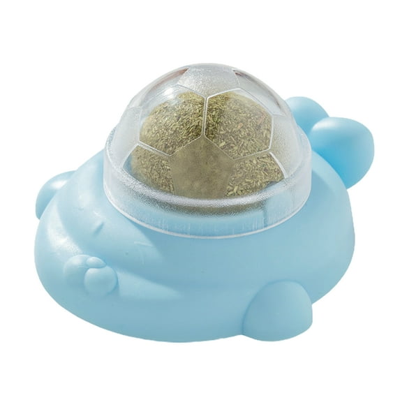 Mightlink Catnip Ball Toy 360 Degree Rotatable Self Adhesive with Lid Dental Care Safe Ingredients Increase Appetite Harmless Catnip Wall Ball Edible Kitty Toys Pet Supplies