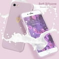 thumbnail image 6 of for iPhone SE Case 2022/2020, iPhone 8 iPhone 7 Case for Women Girls Silky Soft Protective Shockproof Silicone Phone Case with Cute Heart Design, Purple, 6 of 14