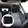 thumbnail image 2 of Almohada para el cuello del automóvil Almohada para reposacabezas del asiento del automóvil para el cuello y la espalda Espuma viscoelástica transpirable 1 pieza Negro Blanco, 2 of 6