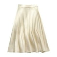 thumbnail image 1 of Women's Solid Color Casual Slimming Irregular Lacing Medium Length Large Swing A Line Skirt Skirt, 1 of 3
