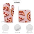 thumbnail image 4 of Fun Pizza Heat Resistant Microwave Oven Gloves Set for BBQ Baking Grilling,Baking Gifts Cooks for Women,Housewarming Gifts for New Home, 4 of 6
