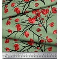 thumbnail image 2 of Soimoi Cotton Poplin Fabric Branch & Leaves Artistic Decor Fabric Printed Yard 42 Inch Wide, 2 of 3
