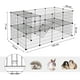 thumbnail image 5 of SONGMICS Parque para Mascotas de 2 Niveles, Jaula modular, para Animales Pequeños, Hámsters, Conejos, Cobayas, Paneles de Malla Metálica, 143 x 73 x 71 cm, Negro, 5 of 6