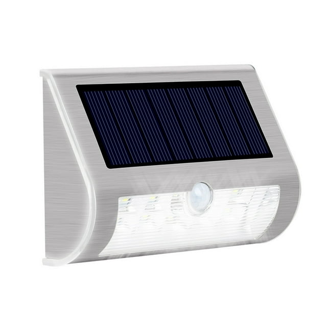 Solar Step Lights Motion Sensor Outdoor 13 LEDs Waterproof Solar Stair Light PIR Mini Stainless Steel Solar Powered Deck Lights LED Wall Lights Auto On/ Off for Stairs Fence Patio Yard