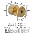 thumbnail image 5 of Amerock Balata 1 inch (25mm) Diameter Champagne Bronze Cabinet Knob, 5 of 6