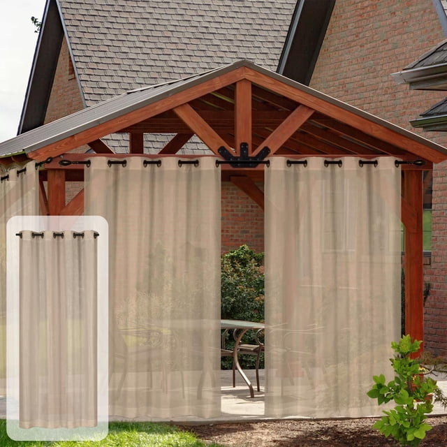 Weloille Rideau de Pluie Extérieur Imperméable 1 Pce, Bâche Épaissie Résistante aux UV et aux Déchirures, Rideau d'Ombrage Coupe-Vent Résistant au Froid Robuste pour Patio, Véranda, Gazebo, Balcon