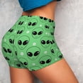 thumbnail image 4 of Balery alien cartoons Printed Workout Shorts for Women Seamless Scrunch Short Gym Yoga Running Sport Active Exercise Fitness Shorts-X-Large, 4 of 8