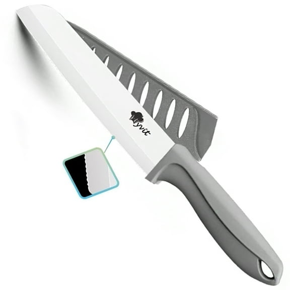 6-inch Ceramic Bread Knife Serrated Kitchen Knife Knife for Butter Lard Fish Cheese Vegetables