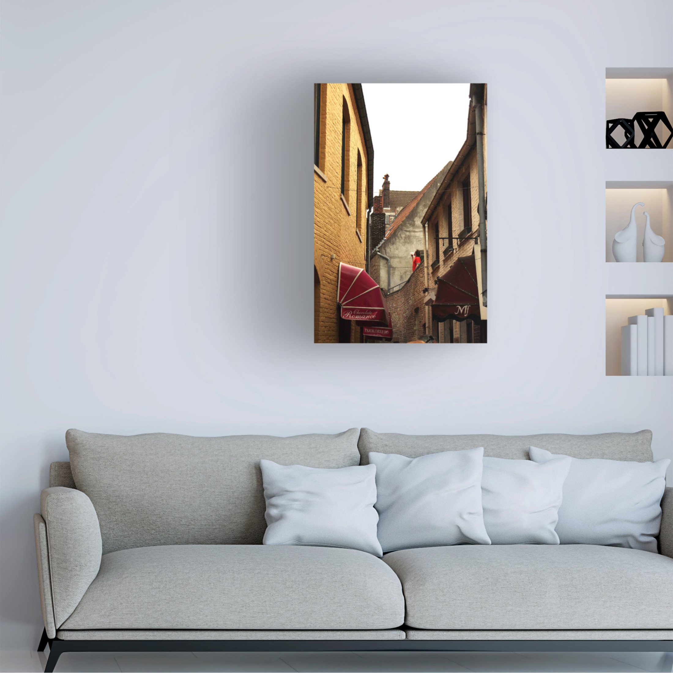 Canvas Wall Art - DANE 'Brugge 35' Wall Art for Living Room, Bedroom, or Office Décor by Trademark Fine Art - 16 x 24 Inches