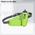 thumbnail image 5 of Sac Banane avec Porte-Bouteille d'Eau, Sac de Taille Imperméable pour la Course, Ceinture de Sport Réfléchissante avec Sangle Réglable, Pochette d'Hydratation pour Entraînement Physique Jogging Randonnée, 5 of 5