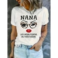 thumbnail image 1 of Camiseta con estampado de letras, top informal de manga corta y cuello redondo, ropa de mujer para primavera y verano, camisetas informales, 1 of 6