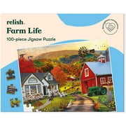 Relish 100 Piece Farm Life Jigsaw Puzzle - Dementia Activities & Alzheimer’s Products/Toys for Seniors