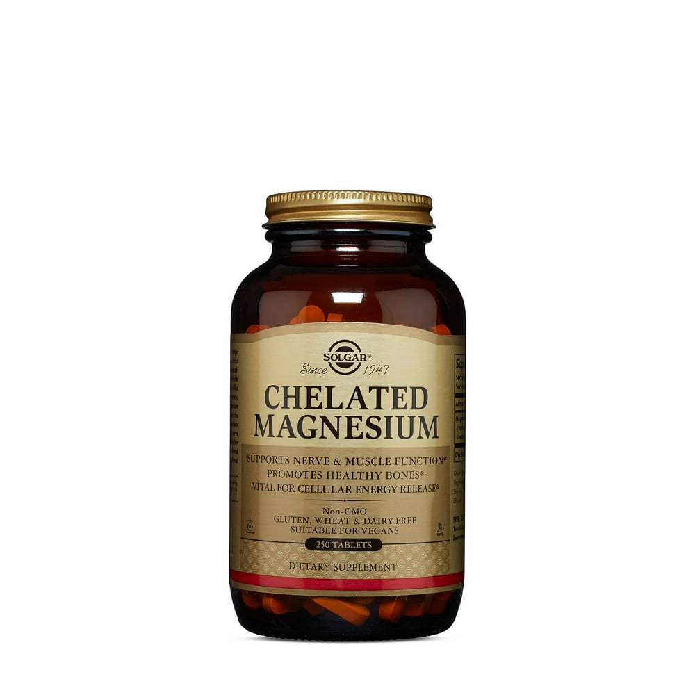Solgar chelated magnesium tablets, 250 ct