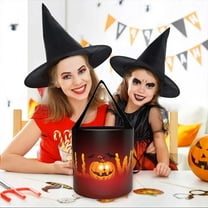 Halloween Decor - Party Balloon - Candy Bags - Halloween Candy Bags for Kids Halloween Trick Or Handle Bag Candy Bucket Multipurpose Reusable Goodie Bags