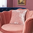 thumbnail image 2 of Deconovo Crushed Velvet Pillow Covers Coral Pink Square Pillow Covers Pack of 2 for Sofa 16 x 16 inch, 2 of 6