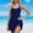 Navy, variant on Blmnix Swimsuits for Women One Piece Swimsuit Swim Dress Tummy Control Swim Tops Black Crew Neck Women's One-Piece Swimsuits,L