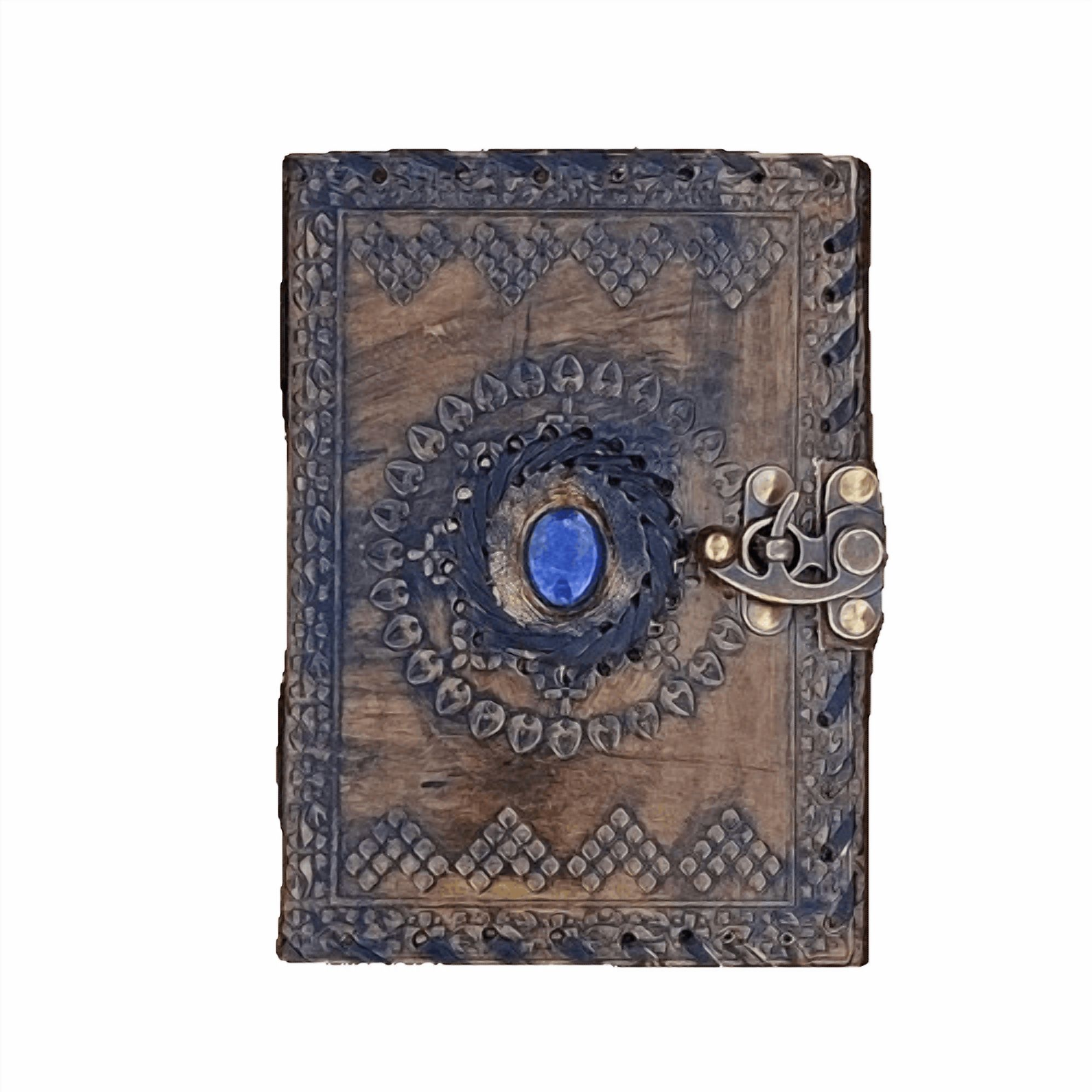 Embossed Leather Book of Shadows 200 Pages Vintage Grimoire Journal, Witchcraft Spellbook, Wiccan Pagan Gothic Magic Diary