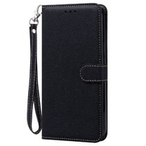 for Samsung Galaxy Note 20 Wallet Case, Premium PU Leather Magnetic Flip Phone Cover with Wrist Strap Kickstand Card Slots Case for Samsung Galaxy Note 20 6.7 Inch,Black
