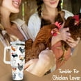 thumbnail image 3 of Breeds Of Chicken Tumbler 40 oz with Handle and Straw, Insulated for Hot Cold Drink, Chicken Gifts for Chicken Lovers, Chicken Themed Gifts, Chicken Lady Gifts - Chicken Cup For Women, Mom, Farmers, 3 of 6