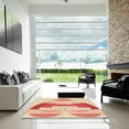 thumbnail image 6 of Ahgly Company Indoor Square Patterned Bright Orange Area Rugs, 8' Square, 6 of 6