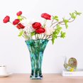 thumbnail image 4 of Jarrón de cristal LCCCK Teal 9.0 H para flores y decoración del hogar, 4 of 7