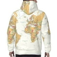 thumbnail image 7 of Pofeuu World Map 1 Print Mens Casual Hooded Collar Drawstring Hoodies Pullover Sweatshirts Casual Long Sleeve Shirts-4X-Large, 7 of 7
