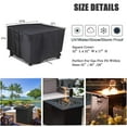 thumbnail image 2 of POMER Fire Pit Cover, 32x32 inch Waterproof Square Outdoor Firepit Cover for Propane Gas Fire Table, 2 of 7