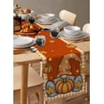 thumbnail image 3 of Table Runners 48 Inches Long Dress Scarves, Red Orange Gnomes Fall Farmhouse Kitchen/Dining Table Runner, Short Coffee Tablerunners, Thanksgiving Pumpkins Plaid Leaves 13x48 Inch, 3 of 7