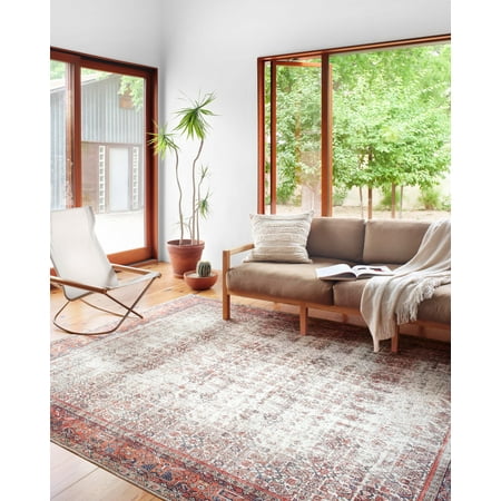 9&#39;x12&#39; Layla Rug Ivory/Brick Red - Loloi Rugs