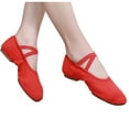 thumbnail image 7 of FRSASU Women's Ballet Shoes for Highly Stretch Canvas Dance Slipper Yoga Shoes for Women Red, 7 of 7