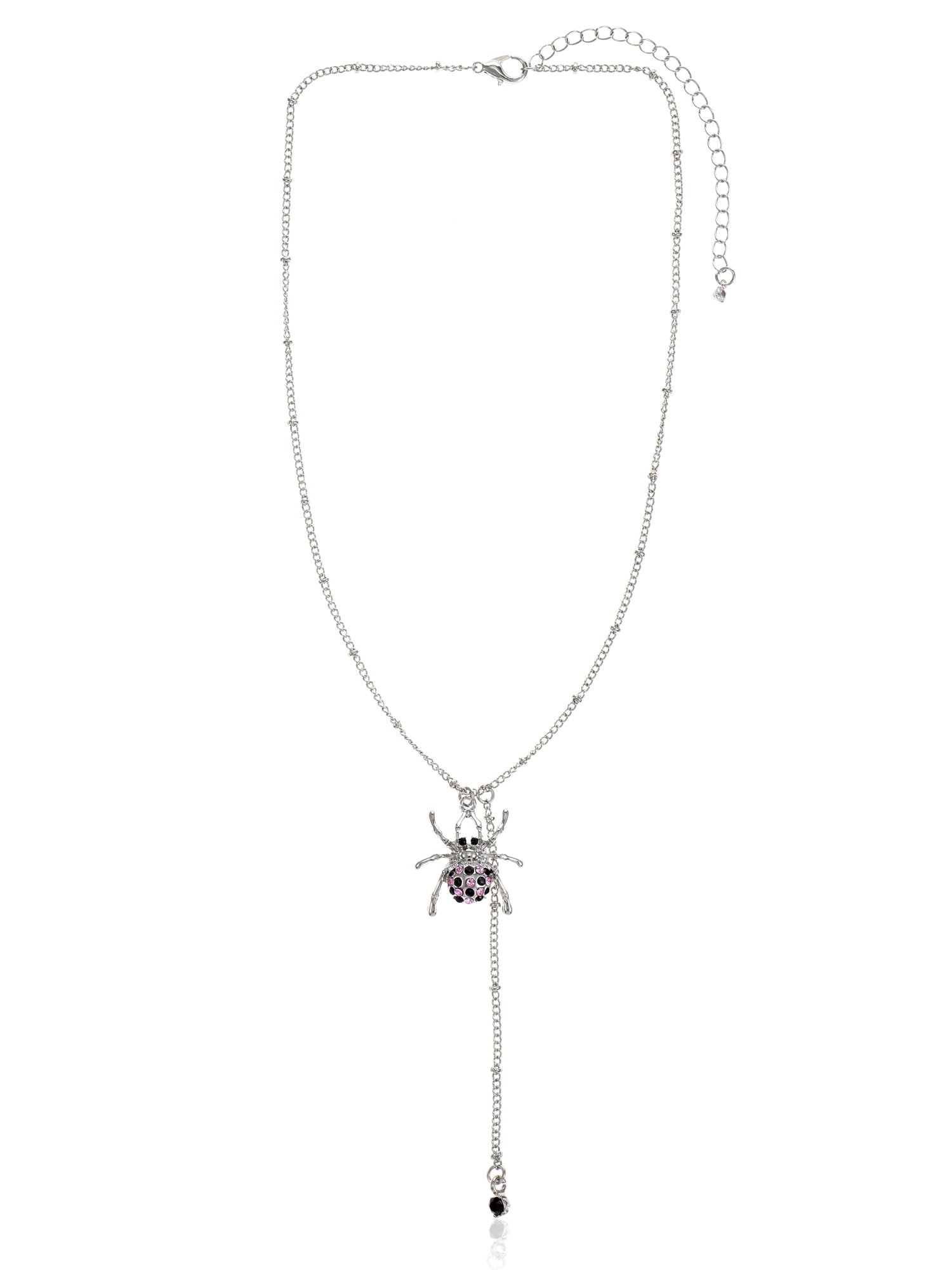 Way to Celebrate Spider Halloween Silver Pendant Necklace, 1 Piece