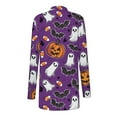thumbnail image 4 of Enjoytime Cardigan Ouvert pour Femmes Halloween Citrouille Fantôme Imprimé Cardigans Manches Longues Manteau Hauts, 4 of 6