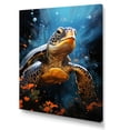thumbnail image 2 of Designart "Inquisitive Marine Turtle IV" Animals Turtle Wall Art Prints, 2 of 7
