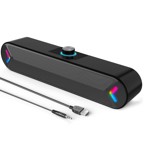 Altavoces para computadora LENRUE A39PRO Barra de sonido con cable alimentada por USB