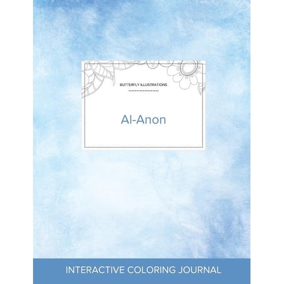 Adult Coloring Journal: Al-Anon (Butterfly Illustrations, Clear Skies)