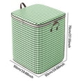 thumbnail image 1 of RKSTN clothes storage Green Houndstooth Quilt Storage Bag Wardrobe Finishing Storage Basket Moving Clothes Packing Portable Storage Bag, 1 of 1