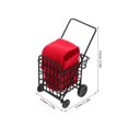 thumbnail image 6 of BESTYASH Compact Black Metal Shopping Trolley for 1:12 Scale Dollhouse Miniature Grocery Cart Accessory, 6 of 8