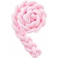 thumbnail image 5 of Baby Crib Bumper with Storage Bag, Velvet Braided Snake Design, 1.5m, Pink – Compatible with Standard Cribs, 5 of 5