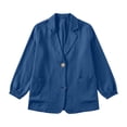 thumbnail image 6 of BiZtdJrK Summer Linen Blazer Jacket for Women Long Sleeve Lightweight Suit Coats Dressy Cotton Work Blazers Cardigans Blue XXL, 6 of 6