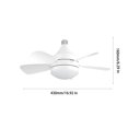 Naittoop Clearance 18 In Remote Control LED Straight Leaf Fan Light E27