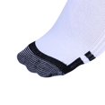thumbnail image 2 of Plantar Fasciitis Socks 2 PAIR Heel Pain Foot Pain Relief Arch Support Running Gym Compression Foot Socks & Low Cut Foot Sleeves FREE Eyeglass Pouch by Juniper's Secret (White/Gray, S/M), 2 of 4