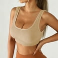 thumbnail image 7 of Bxsruta Women Seamless Ribbed Sports Bra Wirefree U Neck Crop Top High Support Yoga Workout Running, 7 of 7