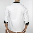 thumbnail image 4 of IEFIEL Mens Chef Shirt Kitchen Work Uniform Chef Cook Coat Hotel Jacket Canteen Cake Shop Costume White L, 4 of 7