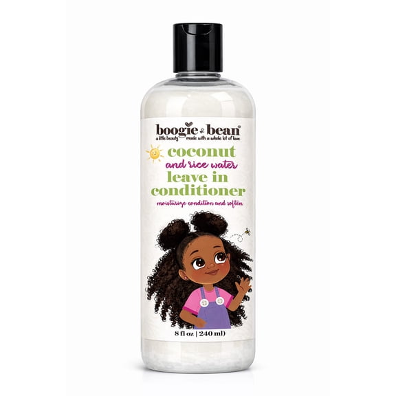 Rice Water Kids Leave In Conditioner, Kids Leave in Conditioner for Curly Hair, Creme Moisturizer and Detangler by Boogie and Bean