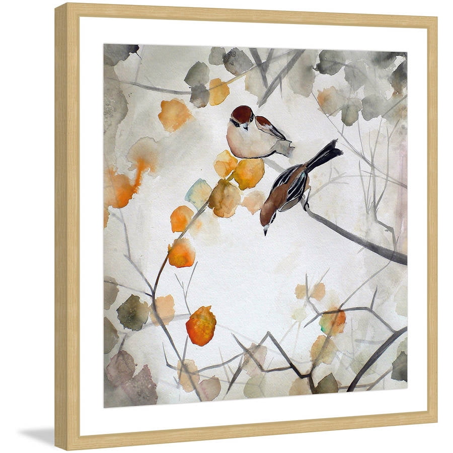 "Fall Birds" Framed Painting Print