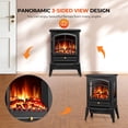 thumbnail image 6 of WAA Infrared Electric Fireplace Stove,15" Freestanding Fireplace Heater,Adjustable Brightness and Heating Mode,1000W/1500W,Black, 6 of 7
