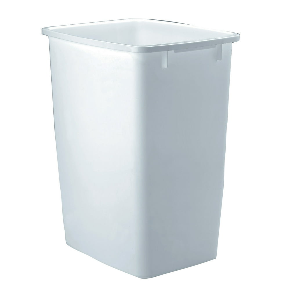 Rubbermaid, Wastebasket, Plastic, 9 gal, White
